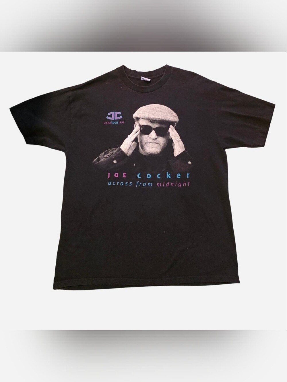 Vintage Joe Cocker Across From Midnight 1998 Tour T-Shirt Size XL